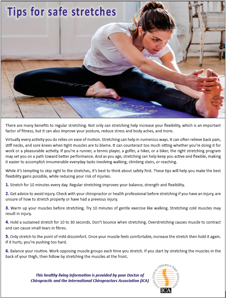 Tips for safe stretches